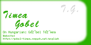 timea gobel business card